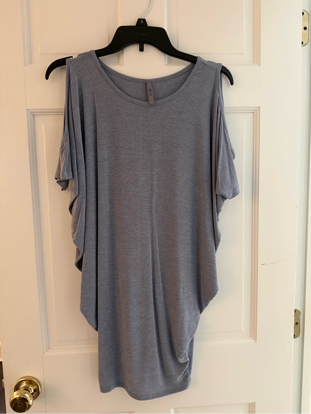 JOLIE COLD SHOULDER WOMENS DRAPED TUNIC TOP SIZE SMALL